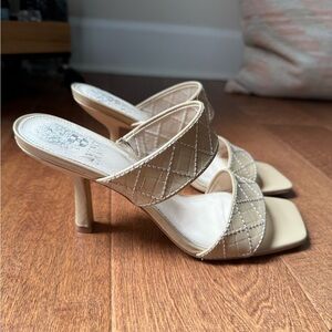 Beige Quilted Women's Heels Vince Camuto